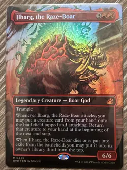 Ilharg, the Raze-Boar (Anime Borderless) -Foil Near Mint MTG Ravnica Remastered - Image 1