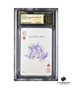 CGC 10 PRISTINE Nidoking 1999 Pokemon Gold Deck Poker Playing Card POP 3 LOW POP - Image 1
