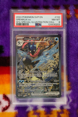 Pokemon TCG Greninja ex 132 Sv: Scarlet & Violet Promo Cards Holo PSA Grade 8 - Image 1