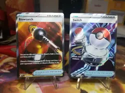 Phantasmal Flames Pokemon 2 Card ITEM Lot: Blowtorch 117 & Switch 123 - Image 1