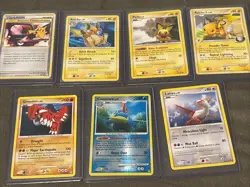 Pokemon Card Lot (7 Cards) - Raichu LV.X, Raichu, Pikachu, Pichu, Groudon & More - Image 1