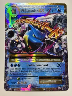 Pokemon TCG Mega-Blastoise EX XY Evolutions Holo Rare Card 22/108 NM Condition - Image 1