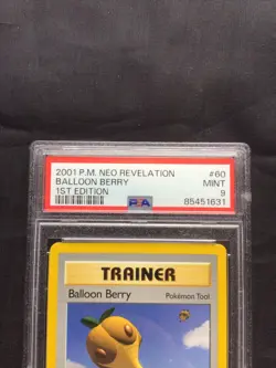 Pokemon Cards: 1st Edition Neo Revelation Uncommon: Balloon Berry 60/64: PSA 9 - Image 3