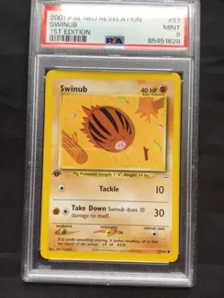 Pokemon Cards: 1st Edition Neo Revelation Common: Swinub 57/64: PSA 9 - Image 2