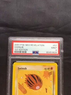 Pokemon Cards: 1st Edition Neo Revelation Common: Swinub 57/64: PSA 9 - Image 3