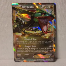 Rayquaza EX ULTRA RARE 85/124 BW Dragons Exalted Pokemon card TCG NM HOLO 2012 - Image 1