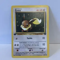 1st Edition Vintage Pokemon Card Eevee Common Team Rocket 55/82 VLP - Image 1
