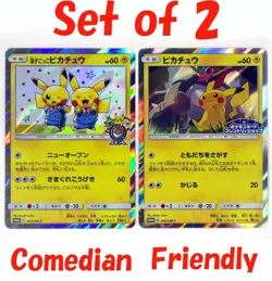Pikachu Pretend Comedian 407/SM-P Friendly Shop Promo Pokemon Card TCG Japanese - Image 1