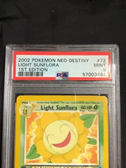 Pokemon Cards: 1st Edition Neo Destiny Common: Light Sunflora 72/105: PSA 9 - Image 3