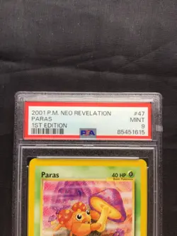 Pokemon Cards: 1st Edition Neo Revelation Common: Paras 47/64: PSA 9 - Image 3