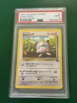 2000 WOTC Pokemon Black Star Promo Jigglypuff Card #7 PSA 9 MINT - Image 1