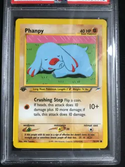 Pokemon Cards: 1st Edition Neo Destiny Common: Phanpy 76/105: PSA 9 - Image 2