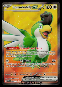 Squawkabilly ex 247/193 SV02: Paldea Evolved Ultra Rare Pokemon Card NM - Image 1