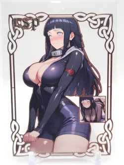 Goddess Story - Pink Metal Waifu Card - Hinata Uzumaki - NUMBERED 098/100 - Image 1