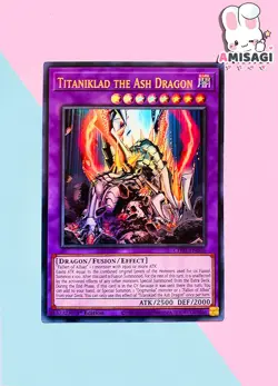 Yu-Gi-Oh! Card Titaniclad The Ash Dragon CH01-DE046 Ultra Rare English TCG - Image 1