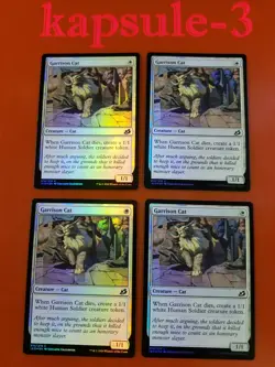 4x Garrison Cat | FOIL | Ikoria Lair of Behemoths | MTG Magic Cards - Image 1