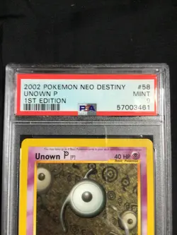 Pokemon Cards: 1st Edition Neo Destiny Uncommon: Unown P 58/105: PSA 9 - Image 3