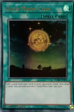 BLHR-EN003 GOLD MOON COIN ULTRA RARE 1ST EDITION YuGiOh CARD - Image 1