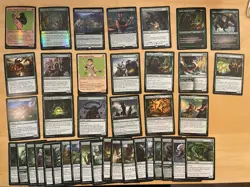 Magic The Gathering Lot Of 39 Battle For Baldur’s Gate GREEN Cards - Image 1