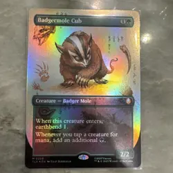 MTG TLA (Avatar) Badgermole Cub (Borderless) (Field Note) NM - ON HAND - Image 1