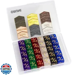 42 Pieces MTG Dice Counters 12mm Abilities Keywords Reversible Metal Tokens C - Image 1