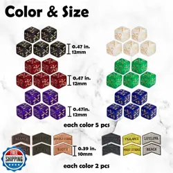 42 Pieces MTG Dice Counters 12mm Abilities Keywords Reversible Metal Tokens C - Image 2