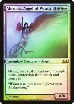 mtg magic Akroma, Angel of Wrath FOIL ENGLISH Akroma, ange de la Colere divine - Image 1