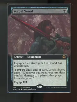 MTG Vorpal Sword Extended Art FOIL Adventures in the Forgotten Realms BAB x4 - Image 1