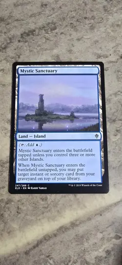 Mystic Sanctuary Throne of Eldraine Regular Land Island Common MTG NM - Image 1