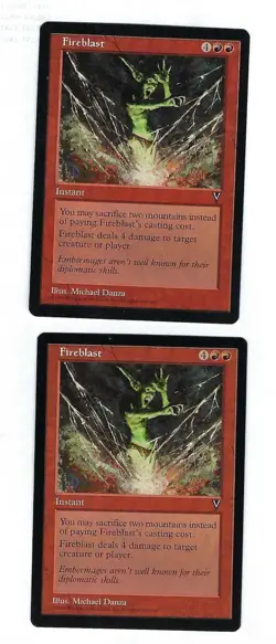 2x Fireblast - Vision - Magic The Gathering NM/M (Never Played) - Image 1
