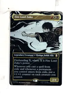 MTG SkeenAB Fire Lord Zuko BORDERLESS FOIL from TLA. NM. - Image 1