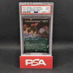 MTG Foil Borderless Ancient Bronze Dragon Commander Legends Baldurs Gate PSA 9 - Image 1
