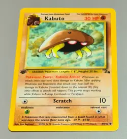 Kabuto # 50/62 1.Edition Common aus Fossil 2000 Pokemon EN Near Mint Vintage - Image 1