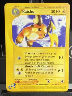 Pokemon TCG Raichu 2002 Pokemon Expedition 61/165 Rare LP - Image 3