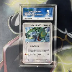 ___'s Rayquaza - Holo Pokemon 3rd Season Sub Play Promo Japanese 021 - PSA 9 - Image 1