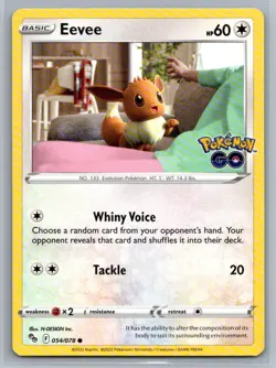 Eevee 54/78 Pokemon Go Common Pokemon TCG 2022 - Image 1