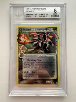 BGS Beckett 6 Gold Star Charizard Ex Dragon Frontiers (not PSA) 100/101 Pokemon - Image 1