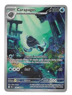 CARTE POKEMON CARAPAGOS 106/086 100 PV SERIE ECARLATE ET VIOLET FOUDRE NOIRE NEU - Image 1