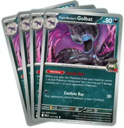 x4 Team Rocket's Golbat - 121/182 - Destined Rivals - NM/M - Pokemon English - Image 1
