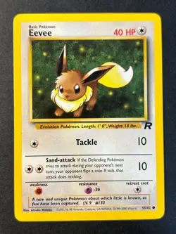 Eevee 55/82 Team Rocket - Pokemon Card WOTC - Near Mint - Image 1