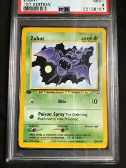 Pokemon Cards: 1st Edition Neo Revelation Common: Zubat 59/64: PSA 9 - Image 2