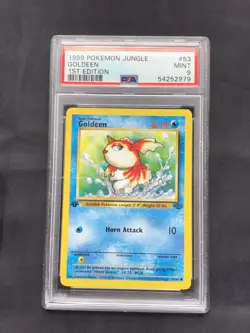 Pokemon Cards: Jungle 1st Edition Common: Goldeen 53/64 PSA 9 - Image 1