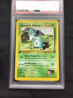 Pokemon Cards: Gym Challenge 1st Edition Common: Giovanni's Nidoran 75/132 PSA 9 - Image 2