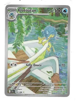 CARTE POKEMON FLOTOUTAN 102/086 100 PV SERIE ECARLATE ET VIOLET FOUDRE NOIRE NEU - Image 1