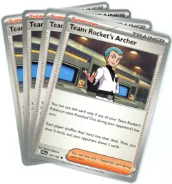 x4 Team Rocket's Archer - 170/182 - Destined Rivals - NM/M - Pokemon - English - Image 1