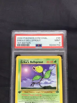 Pokemon: Gym Challenge 1st Edition Uncommon: Erika's Bellsprout 38/132 PSA 9 - Image 3