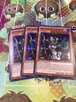 YuGiOh! RED 3x Archfiend Empress LDS3-EN007 Ultra Rare Yu-Gi-Oh! FAST SHIP x3 - Image 1