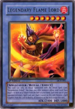 Legendary Flame Lord - DCR-081 - Rare - 1st Edition LP Yugioh Dark Crisis - DCR - Image 1