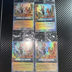 Lorcana Putting It All Together Zootopia Movie Promo Card set of 4 - Image 1