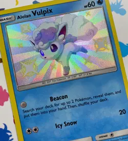 Alolan Vulpix SV8/SV94 Hidden Fates Shiny Vault NM Pokemon Card - Image 2